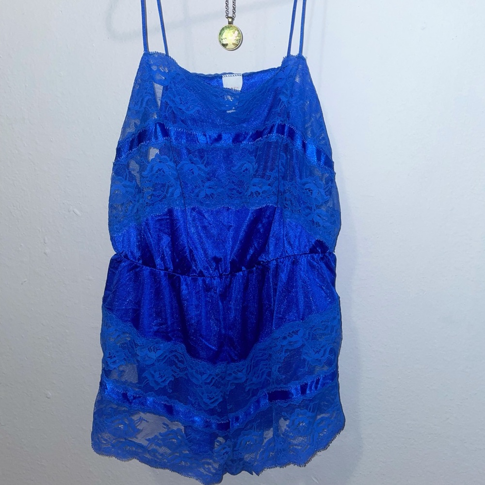 Blue lingerie